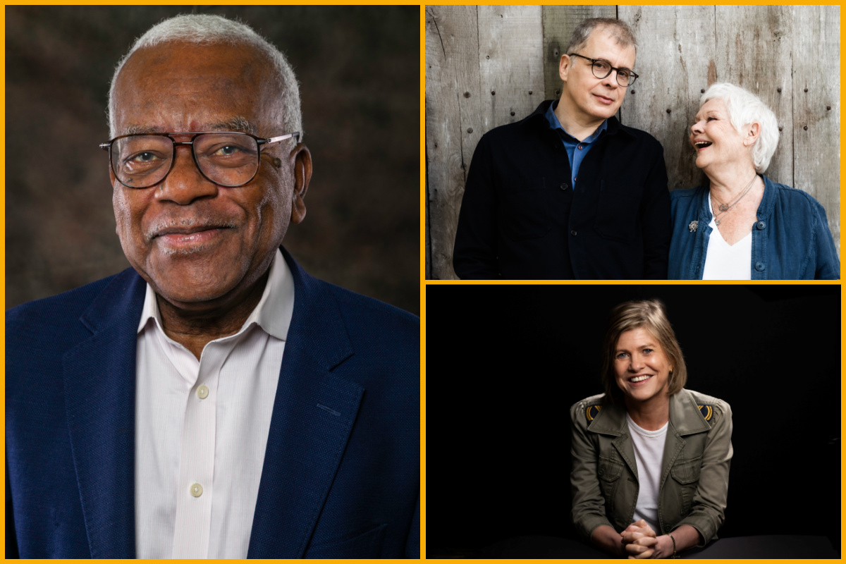 Image collage (left to right) Trevor McDonald by Nick Cregan Millie Seaward, Brendan O'Hea and Judi Dench by Sarah Jane Field, Clare Leslie Hall.